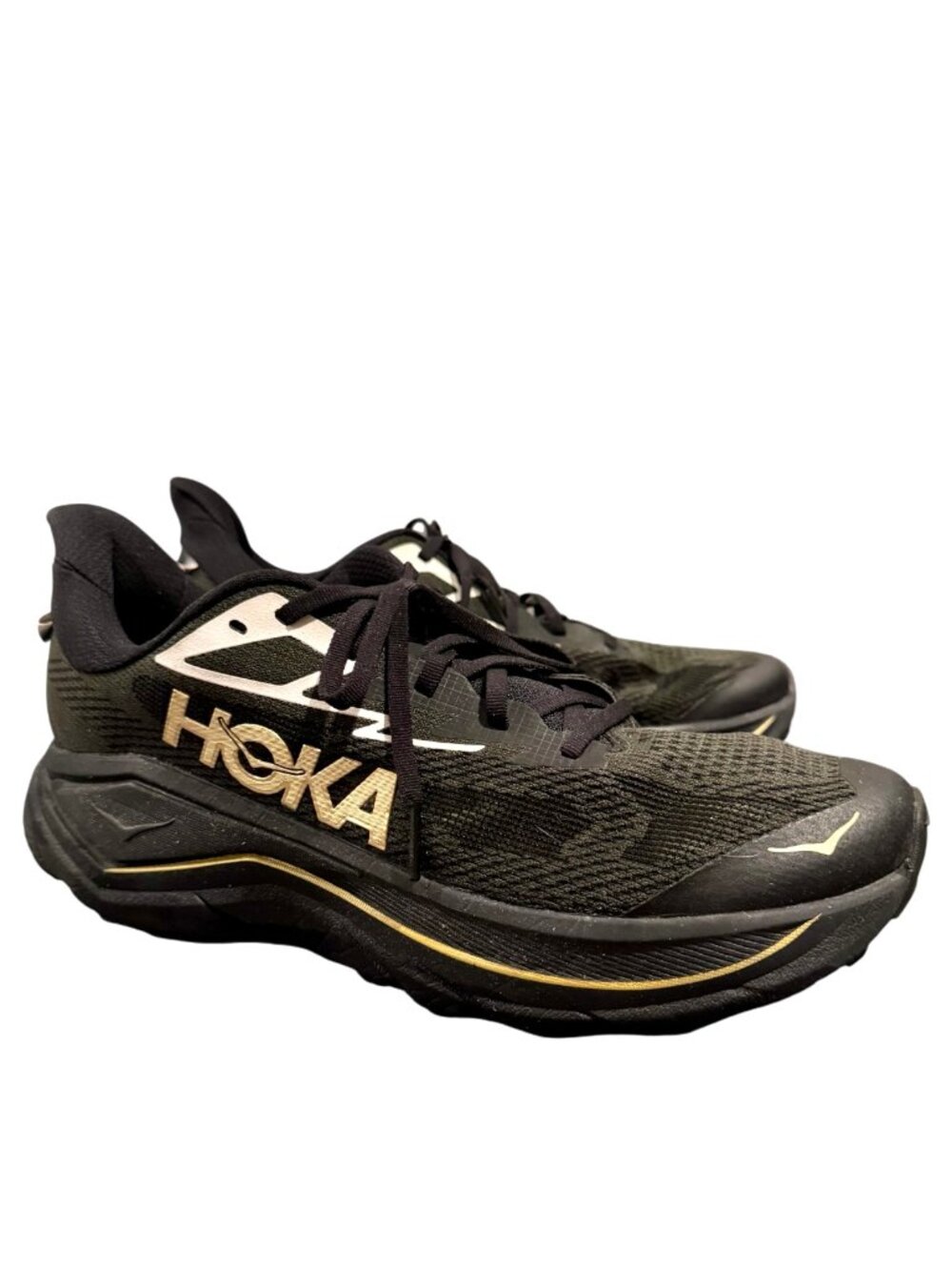 HOKA Challenger 8 Men’s 11 D Black Gold Limited Edition Trail Running Shoes EUC